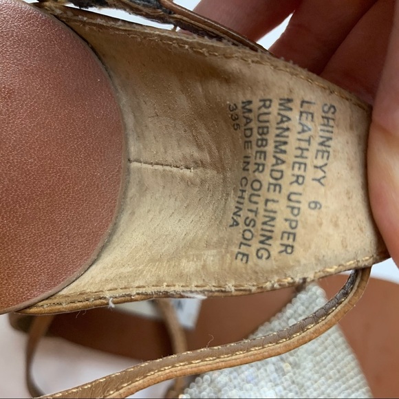 steve madden jeweled tan sandals - Picture 3 of 5